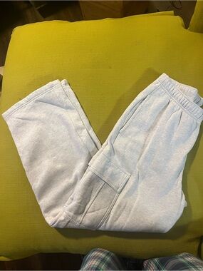 Aritzia Cozy Sweatfleece Drawstring Sweatpants in Off-White
